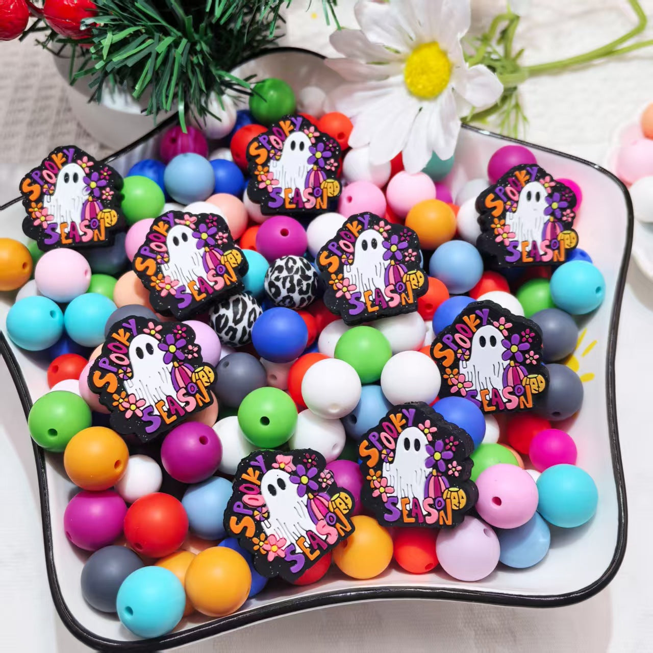 Wholesale 10pcs/pack Cartoon Beads DIY Silicone 2D Beads
